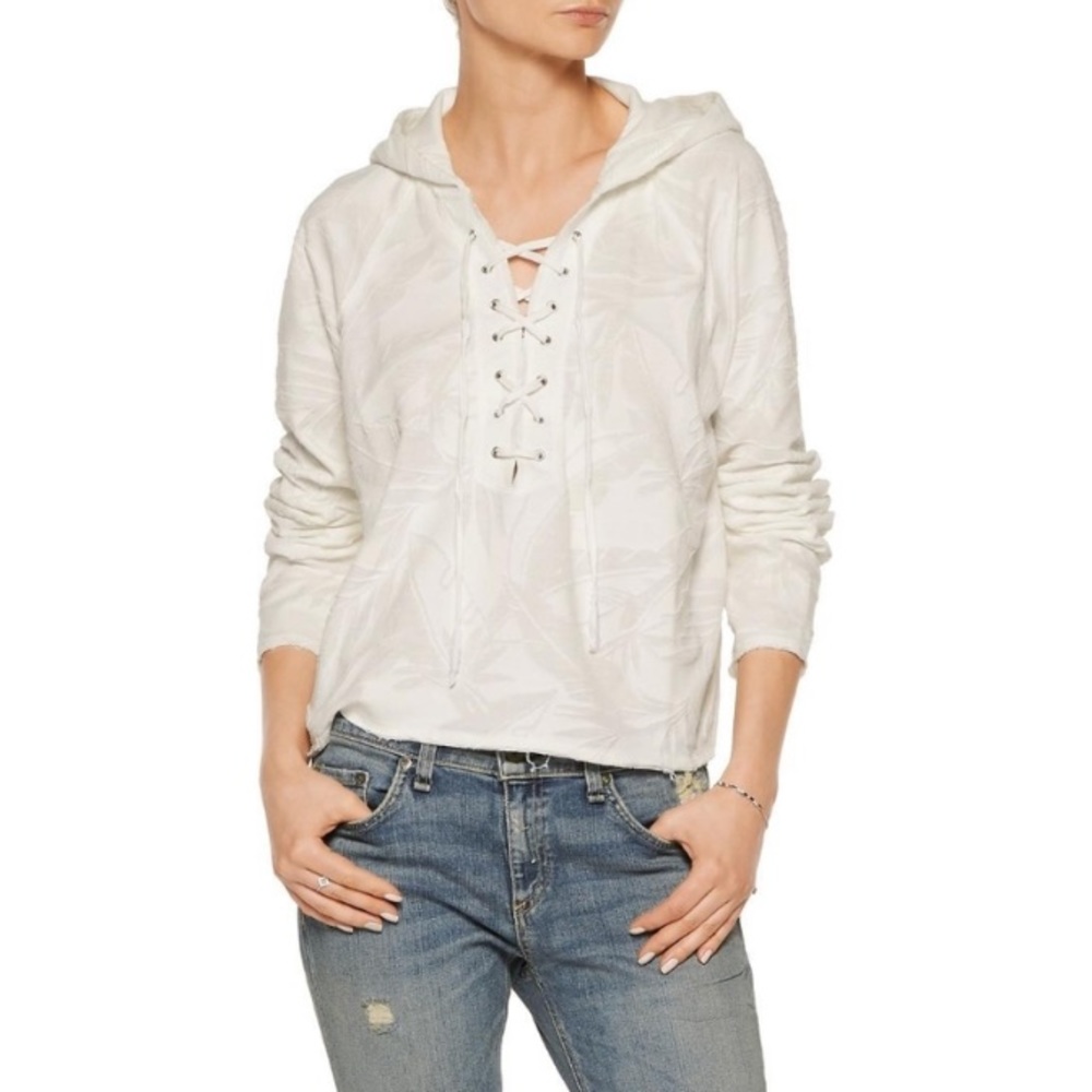 Rag and bone lace up sweater / hoodie